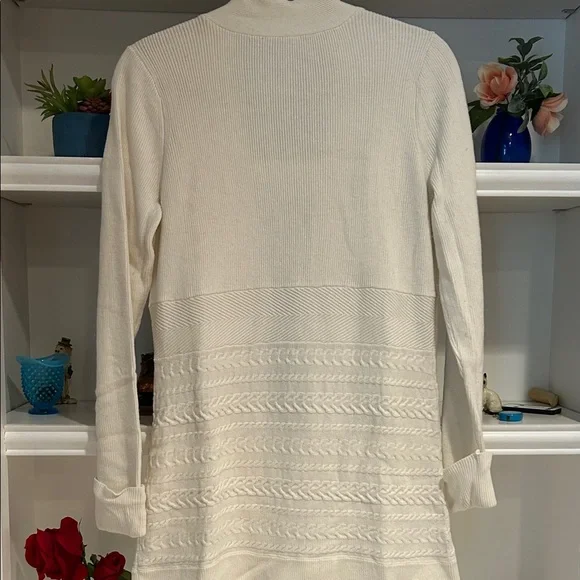 White House Black Market Cream Textured Cardigan - Picture 5 of 9